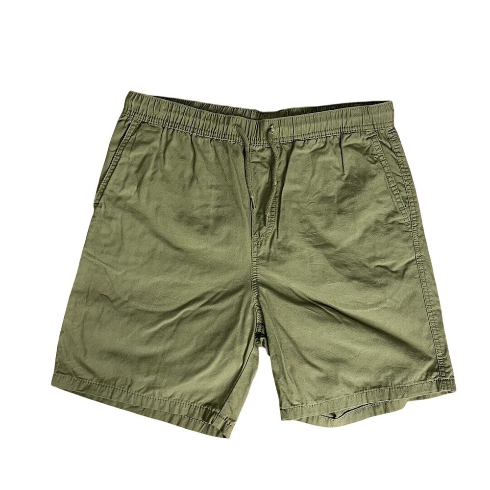 H&M Men Regular Fit drawstring Green shorts size M Cotton, Pockets